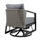 Armen Living Aileen Outdoor Patio Swivel Lounge Chair in Aluminum with Gray Cushions 840254333246 - alternate 2